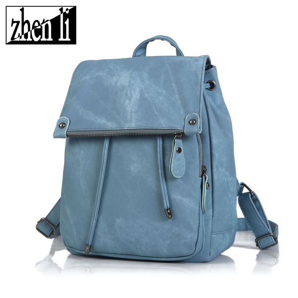 

2020 new college style backpack womens cross-border new fashion leather womens bag fashion solid color womens bag