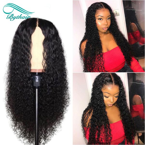 

High den ity peruvian virgin hair water wave gluele lace front human hair wig pre plucked hairline lace front wig with baby hair bythair