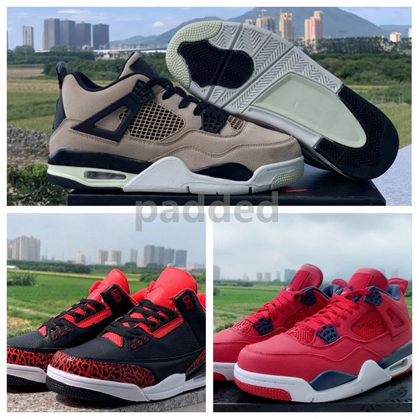 

2019 new mushroom 4 4s bred crackle mens basketball shoes red fiba men designer sports sneakers size 40-47, White;red
