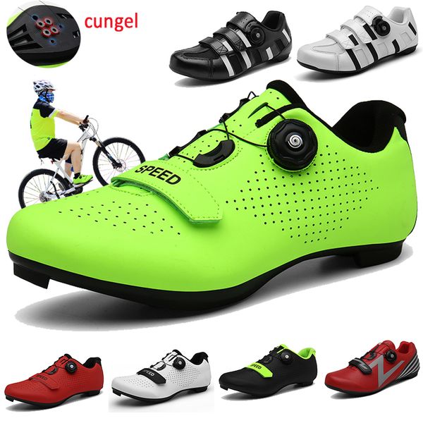 

cungel cycling shoes sapatilha ciclismo mtb men sneakers women mountain bike shoes self-locking superstar original bicycle, Black