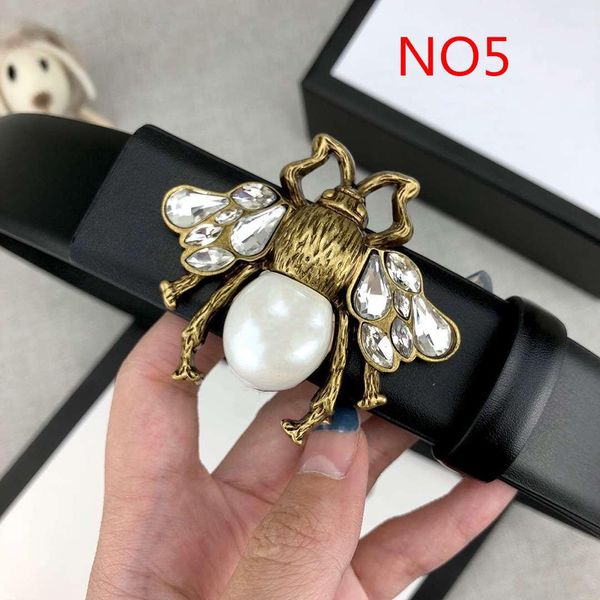 

luxury belts designer belts mens womens little bees belt branded casual smooth buckle 6 models fashionable belts width 34mm 020, Black;brown