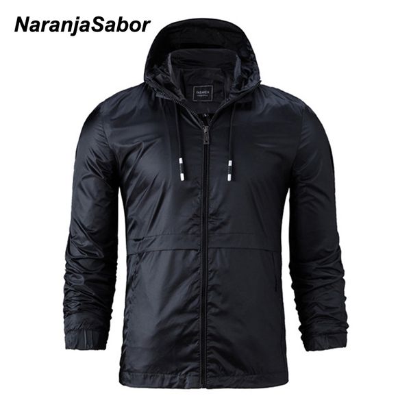 

naranjasabor spring autumn men's jackets hoodie zipper coats males sportswear windbreaker mens outerwear man casual jackets n258, Black;brown