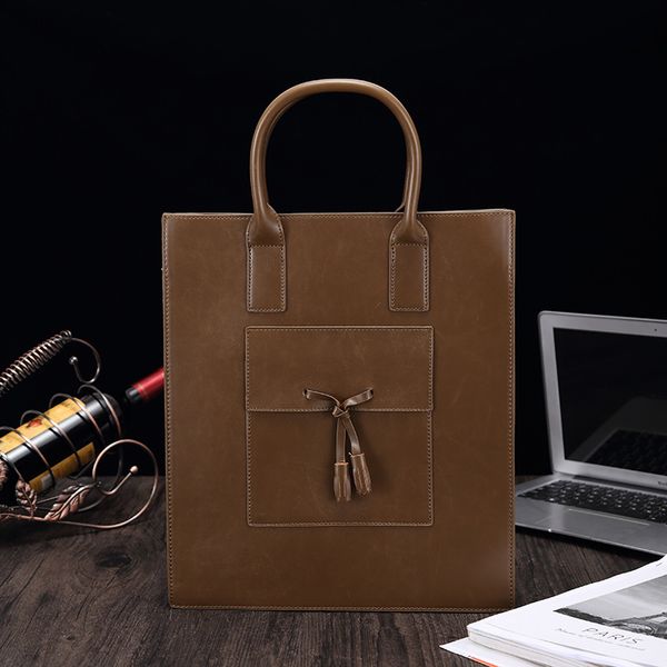 

the new men's handbag is a classic one shoulder cross-body business bag