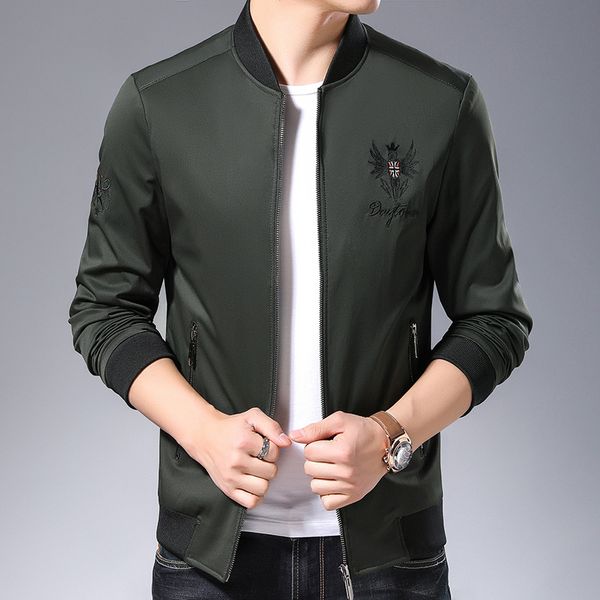 

2019 autumn new style youth men jacket korean-style trend thin baseball collar jacket, Black;brown