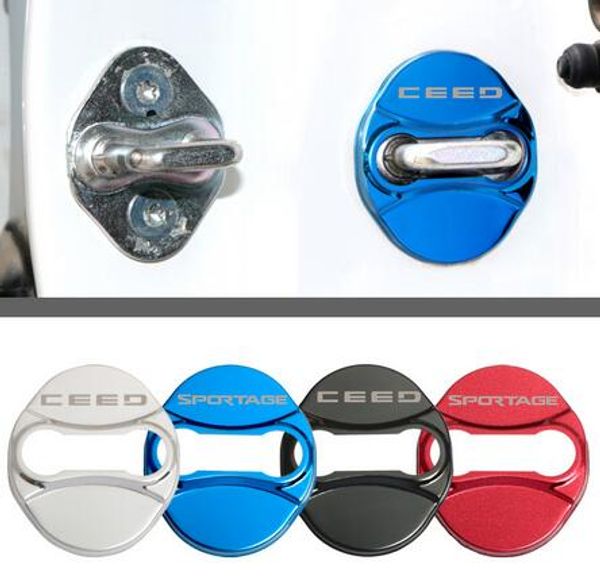 Car-Styling car door lock cover Auto Emblems Case For KIA sportage ceed kia sorento Adesivi Accessori 2017 2018 Car Styling
