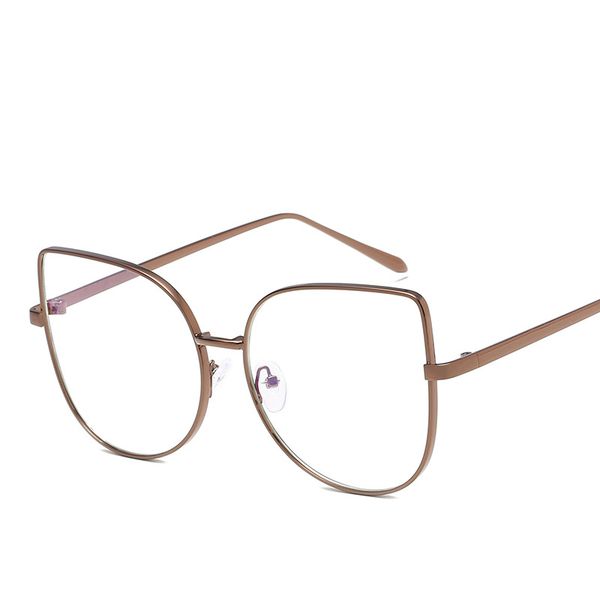 

женщины моды pink cat eye компьютер очки с голубым светом объектив горячие продажами металла близорукость оптических очки очки frames 7714cj, Silver