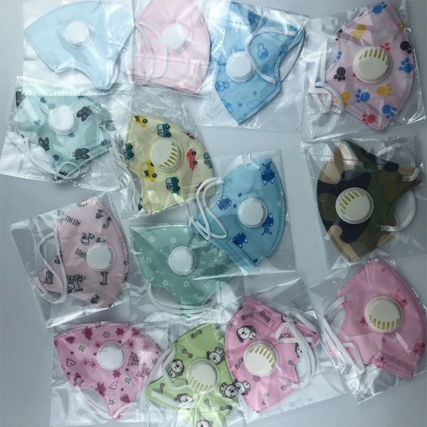 

dhl shipping in stock kids face mask with breathing valve masks anti-dust air pollution respirator reusable mask for boys girls x259fz