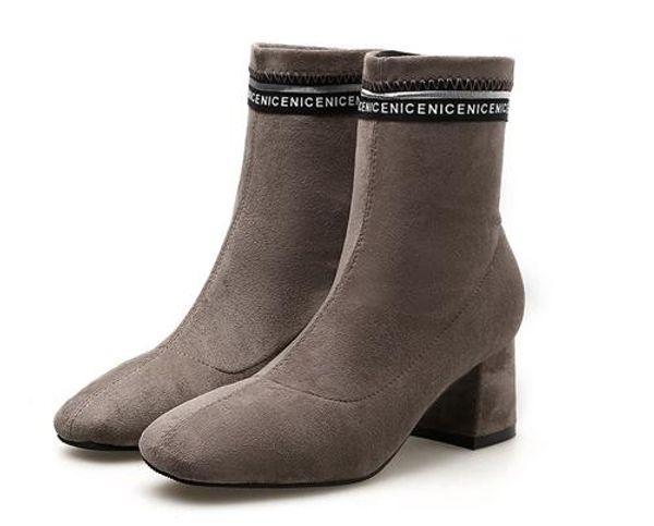 

womens half boots women suede boots khaki black pumps lady chunky heel boots lady high heels zy926