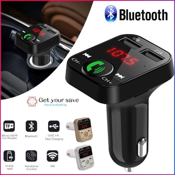 

car bluetooth 5.0 fm transmitter wireless handsaudio receiver auto mp3 player 2.1a dual usb fast charger car accessories