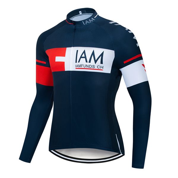 

2019 новых людей iam с длинным рукавом задействуя джерси mtb колготок велосипеда bicicleta горного велосипеда одежда лето / осень, Black;red
