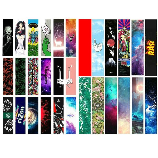 

1pc 84*23cm skateboard grip tape pvc&silicon graphic skateboard sandpaper mini longboard deck griptapes sand paper grip tape