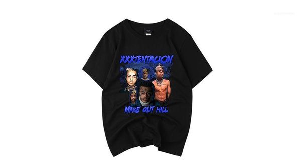 

men black summer 19ss new tshirts xxxtentacion short sleeved hiphop rap vintage tee, White;black