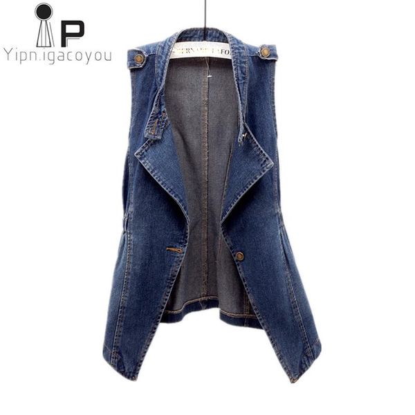 

autumn women denim est 2019 korean plus size moto & biker ladies sleeveless jacket vintage jeans women's vest slim waistcoat, Black;white