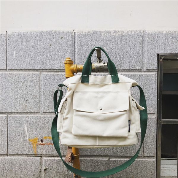

new canvas shopping bags women shoulder bags environmental shopping bag female tote package crossbody casual handbag