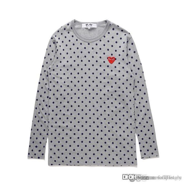 

2018 holiday heart emoji play c061a gray new play black white dots cdg red heart com long sleeve des garcons t-shirt