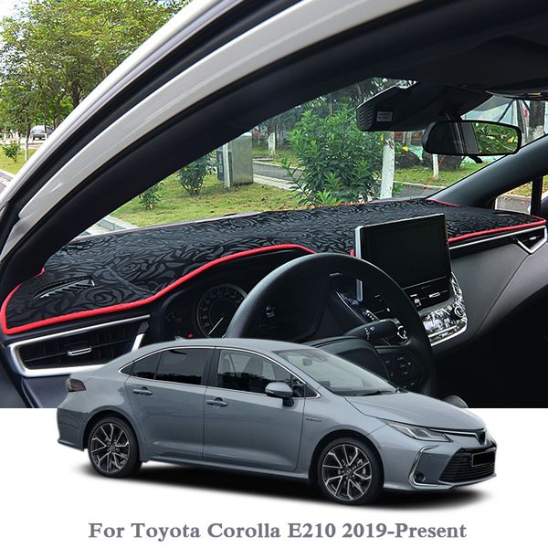 

car styling dashboard avoid light pad instrument platform cover mat rose for corolla e210 2019-2020 lhd&rhd anti-dust mat