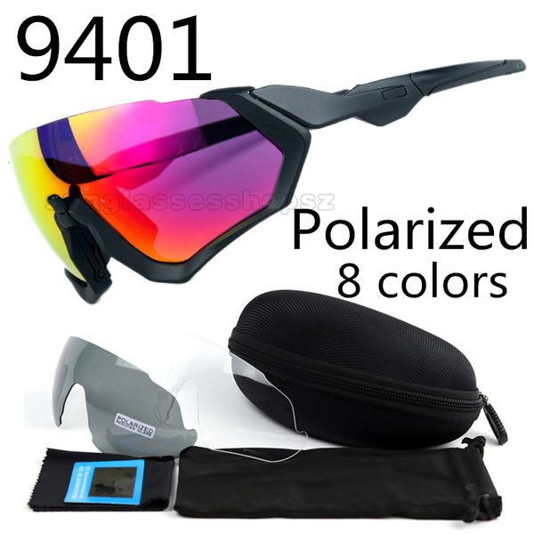 

polarized bicycle goggles 3 lens kit uv400 bicycle brand sunglasses mountain bike 9401 outdoor sports glasses, White;black