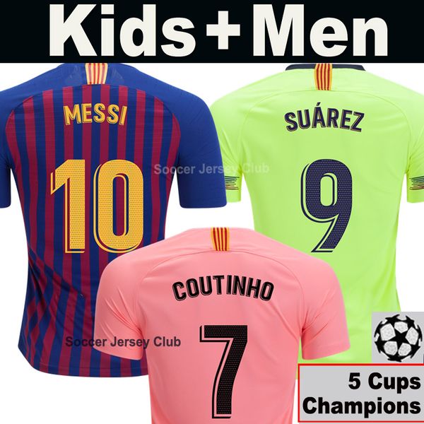 

2018 2019 fc barcelona me i occer jer ey men women kid kit champion 18 19 uárez dembele coutinho football hirt thailand quality