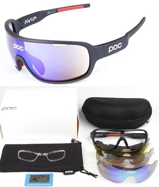 

new poc 4 lens cycling glasses bike sport sunglasses men women mountain bicycle cycle eyewear lentes de sol para outdoor eyewear