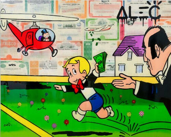 

alec монополия граффити стены искусства декора richie rich 02 home decor ремесла / hd печати картина маслом на холсте wall art canvas картин