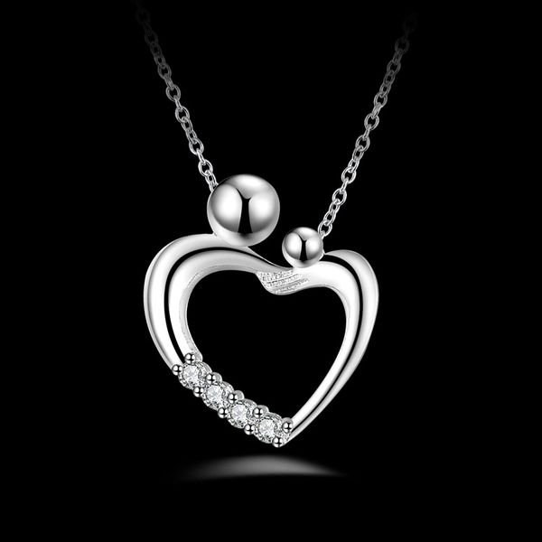 

silver jewelry pendant fine love heart pendant 925 jewelry silver plated necklace fashion gift necklace 5915