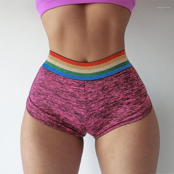 

contrast color yoga fitness female shorts sports style female clothing womens designer shorts high waist, White;black