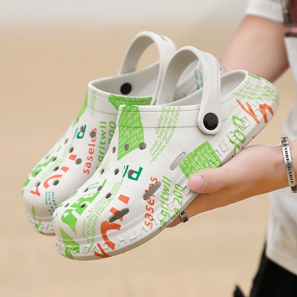 

sandals original classic slip on garden clog shoes men quick drying summer beach slipper breathable outdoor platform women, Black