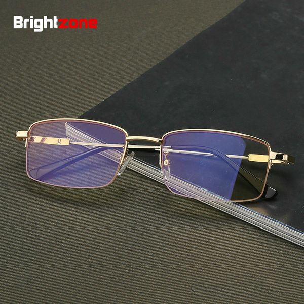 

brightzone metal memory exceed projectile half frame defence radiation blue light internet study game plain glasses goggles, Black