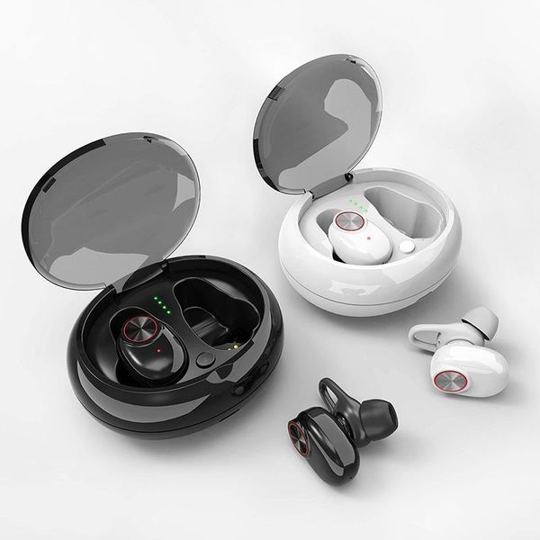 

bluetooth headphone with mic charging box v5.0 headset edr stereo sound v5 dual wireless earphone handsstereo music calling tws