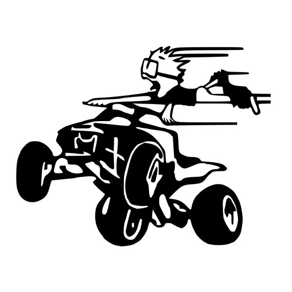 

17*13.4cm funny quad atv sticker off road 4x4 funny car window bumper novelty jdm drift vinyl decal sticker