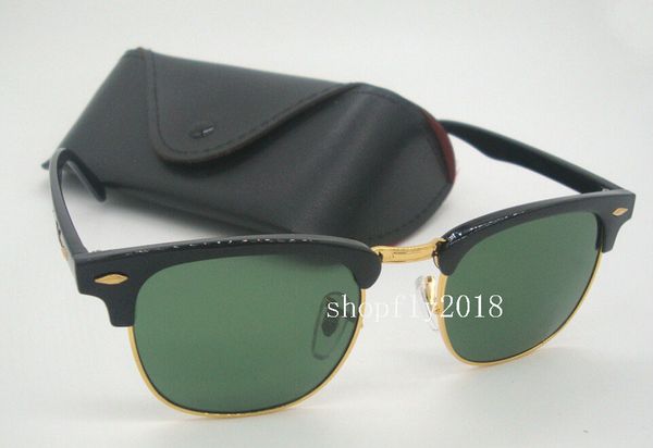 

drop frame with 51mm sunglasses womens shipping sun gold black glasses black glass lenses mens green semi-rimless case ttilg