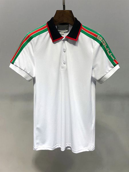 

bee polo shirts mens designer t-shirts fashion brand clothing short sleeve calssic luxury tshirt business casual tee x-xxl, Gray