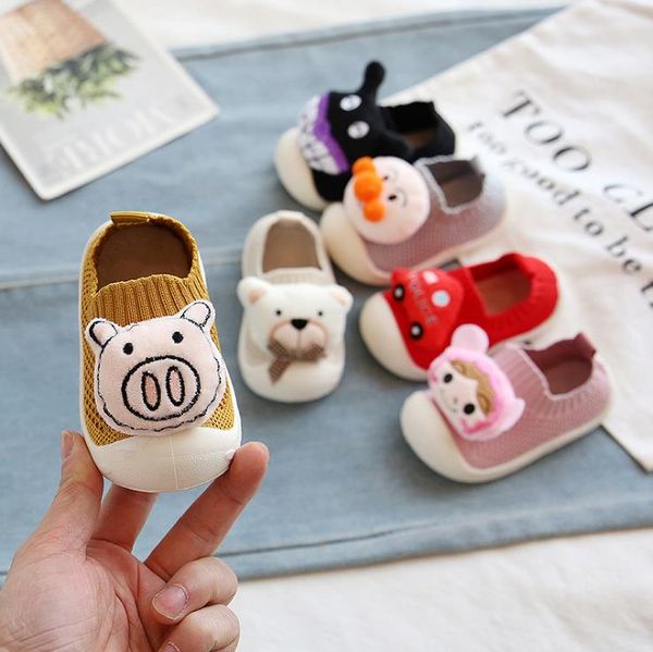 

2020 baby toddler shoes baby breathable animal shoes non-slip sock floor foot socks 6colors 17-28 zy08 tlb