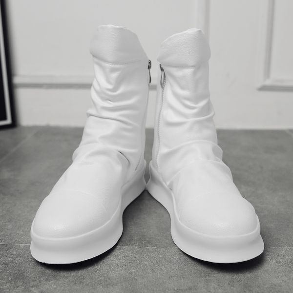 canvas high top boots