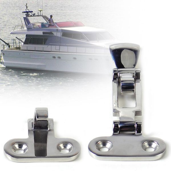 

dwcx new 2pcs stainless steel anti-rattle latch set hatch locker anti-rattle latch fastener clamp fit for boat marine hatch