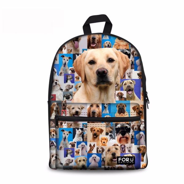 

noisydesigns crowed dogs 3d printing shoulder backpack for teen students kid gifts bag customize image children schoolbag