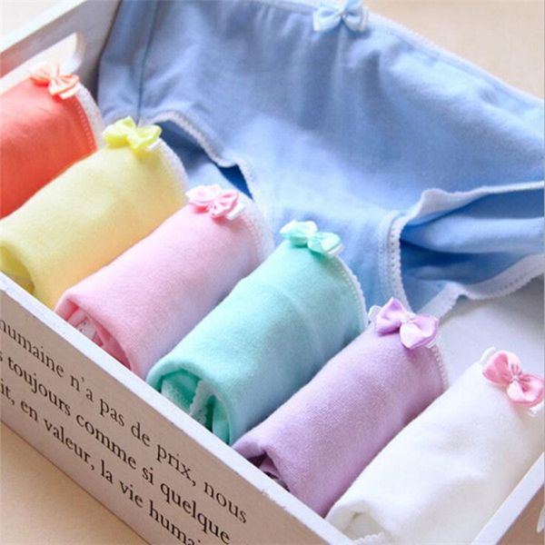 

7 pcs cotton underwear for girls 2018 new children soft panties teenages candy color briefs sq-0122xl-7p, Camo