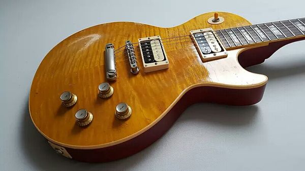 

1959 heavy relic slash #23 afd murphy aged signed appetite for destruction flame maple electric guitar one piece mahogany body & neck