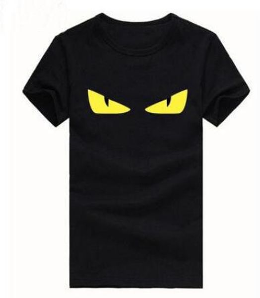 

summer men's casual t-shirts angry eye cotton short sleeve o-neck sport t shirt tees black white, White;black