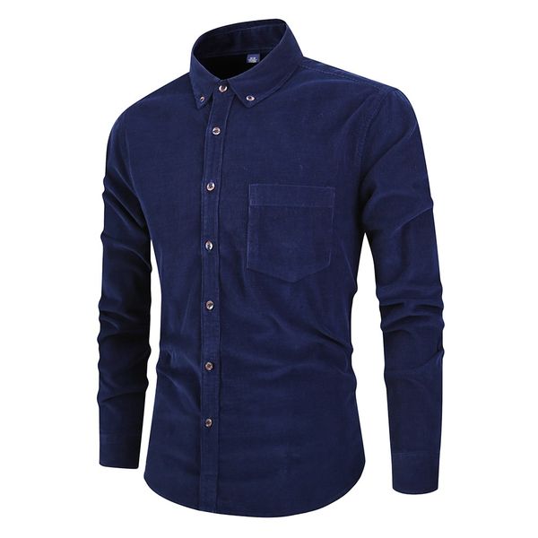 

2019 mens shirt new fashion autumn casual men autumn winter button casual turn down collar long sleeve blouse camisas, White;black