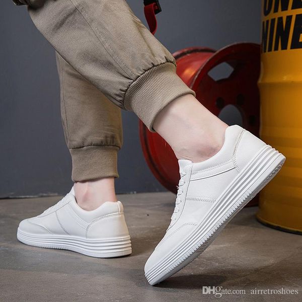 

новая мода дешевые повседневная обувь платформы тройные белые тапки комбинированные обувь мужская мода повседневная обувь размер верхнего ка, Black