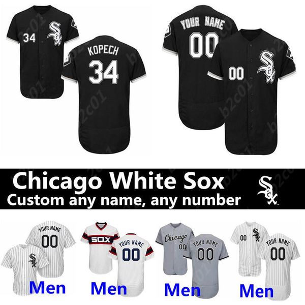 

White Sox Jersey Michael Kopech Delmonico Yoah Moncada Jose Abreu Tim Anderson Sanchez Tilson Castillo Ronden Engel Lopez Fisk Thomas