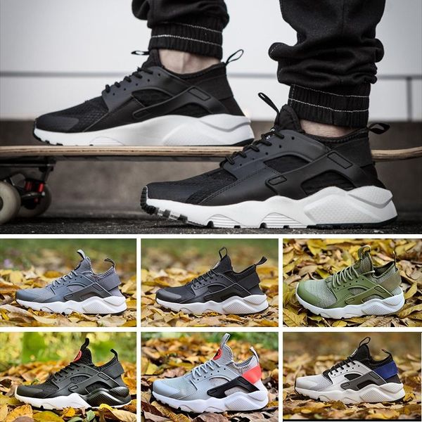 

huarache 1.0 sup 4.0 mens running shoes triple air black white gold red fashion huaraches mens trainers women grey sports sneakers