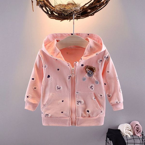 

дети осень мультфильм медведь сердце печатных капюшоном cap куртки кардиган детские дети младенцы с длинным рукавом пиджаки пальто casaco s7, Blue;gray