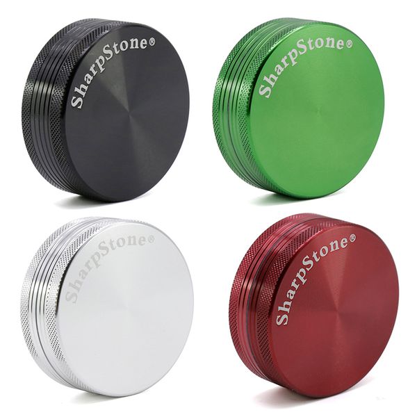 

metal herb grinder zinc alloy sharpstone grinder crusher 2 parts 63mm herbal dry herb tobacco grinders for dry cigarette