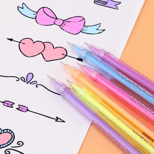 

0.6mm white ink color p gel pen stationery office learning cute scrapbooking pen gift for kids