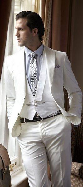 

handsome groomsmen notch lapel groom tuxedos mens wedding dress man jacket blazer prom dinner 3 piece suit(jacket+pants+tie+vest) b17, Black;gray