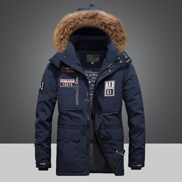 

2019 men's winter down jacket 80% white duck down jacket men windbreaker coat male m-3xl parka pluma hombre, Black