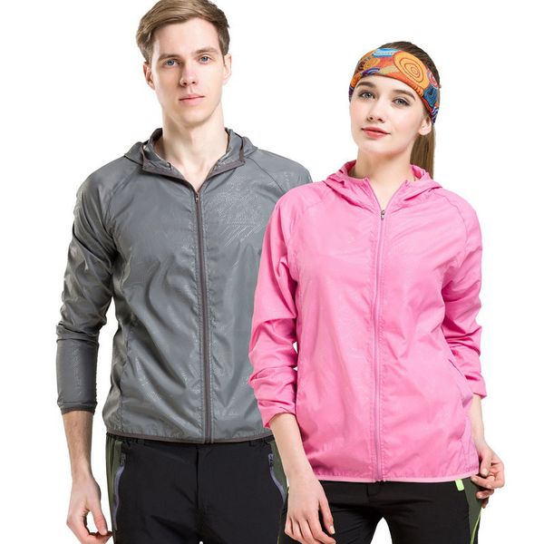 

quick-dry windproof light-weight waterproof sports suit outdoor sports hiking jacket sun uv protection outdoor jacket, Blue;black