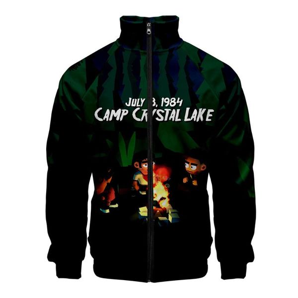 

friday the 13th 3d printed stand collar zipper jacket women/men kpop long sleeve jacket 2019 casual streetwear clothes, Black;brown